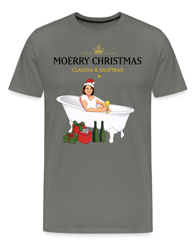 Claudia & Sauftrag Premium T-Shirt - asphalt