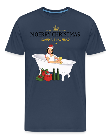 Claudia & Sauftrag Premium T-Shirt - navy