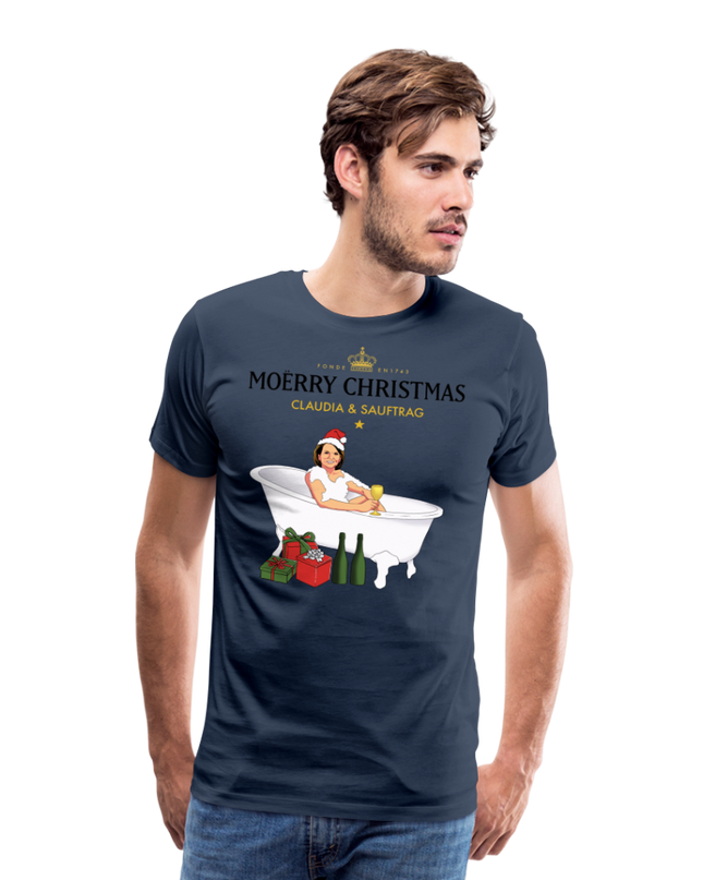 Claudia & Sauftrag Premium T-Shirt - navy