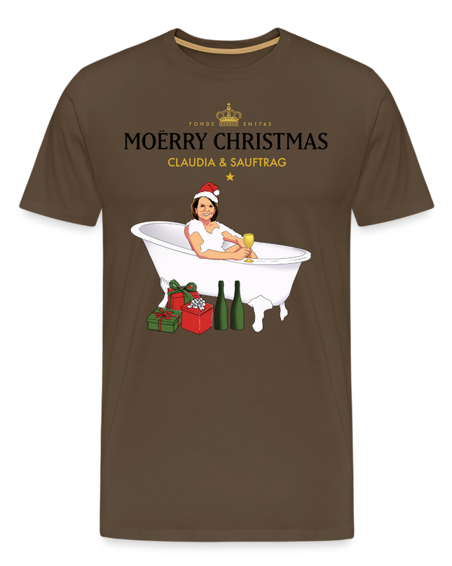 Claudia & Sauftrag Premium T-Shirt - noble brown