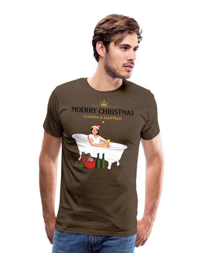 Claudia & Sauftrag Premium T-Shirt - noble brown