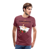 Claudia & Sauftrag Premium T-Shirt - heather burgundy