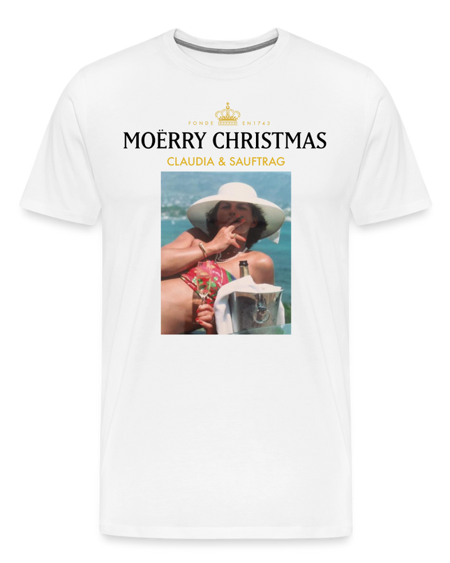 Claudia & Sauftrag Premium T-Shirt - white