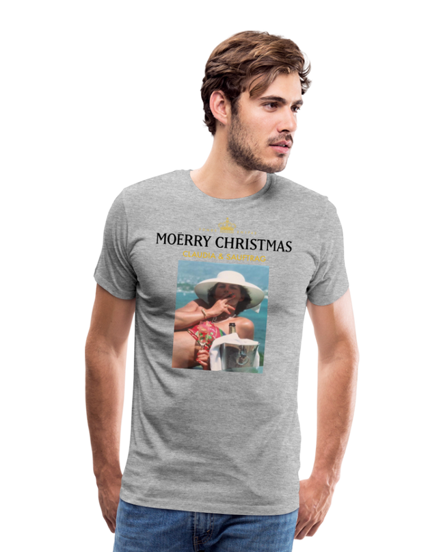 Claudia & Sauftrag Premium T-Shirt - heather grey