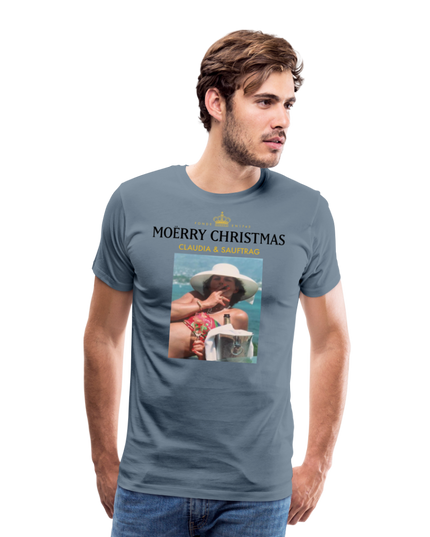 Claudia & Sauftrag Premium T-Shirt - steel blue