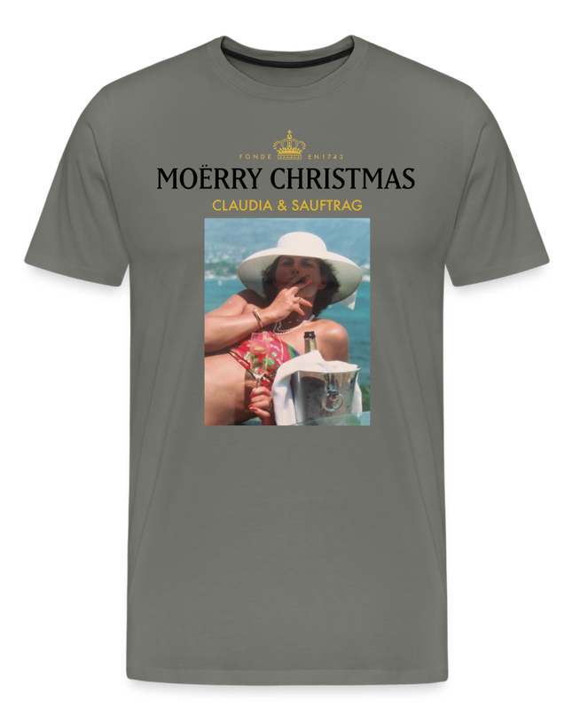 Claudia & Sauftrag Premium T-Shirt - asphalt