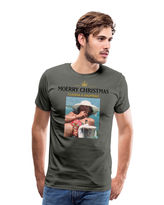 Claudia & Sauftrag Premium T-Shirt - asphalt