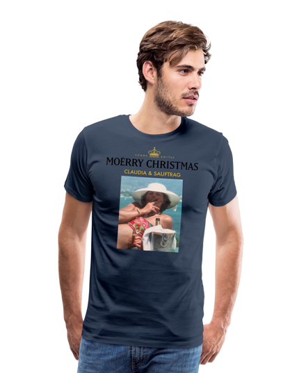 Claudia & Sauftrag Premium T-Shirt - navy