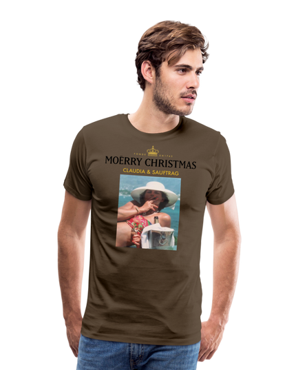 Claudia & Sauftrag Premium T-Shirt - noble brown