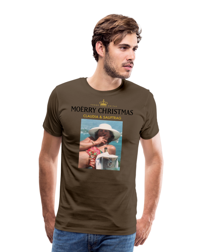 Claudia & Sauftrag Premium T-Shirt - noble brown