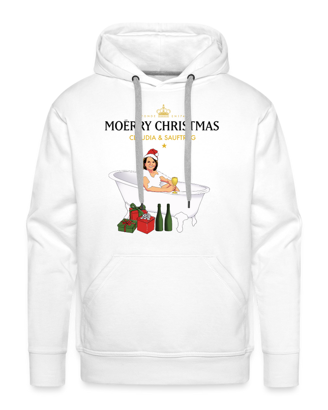 MOËRRY CHRISTMAS Premium Hoodie - white