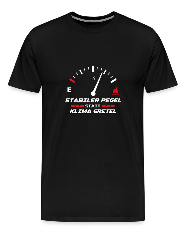 "Stabiler Pegel" -  Premium T-Shirt - Schwarz