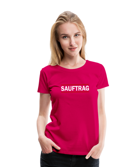 Das SAUFTRAG T-Shirt - dunkles Pink