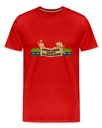 „Prima Leber“ - Männer Premium T-Shirt - Rot