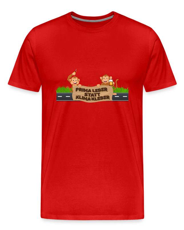 „Prima Leber“ - Männer Premium T-Shirt - Rot