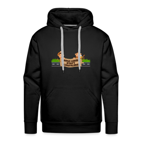 "Prima Leber statt Klimakleber" - Männer Hoodie - Schwarz