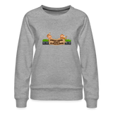 "Prima Leber statt Klimakleber" - Frauen Premium Pullover - Grau meliert