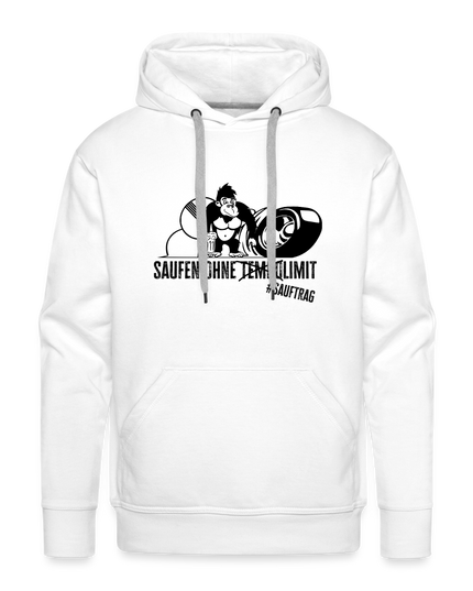 "Saufe ohne Limit" Premium Hoodie - weiß