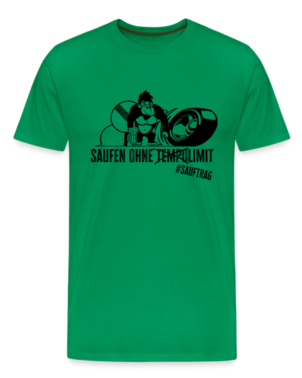 "Saufen ohne Limit" - Männer Premium T-Shirt - Kelly Green