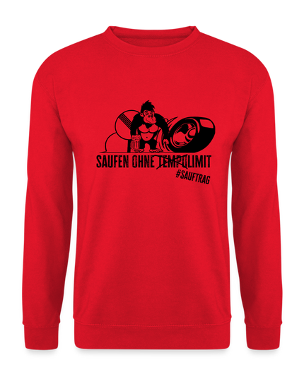 "Saufen ohne Limit" - Unisex Pullover - Rot