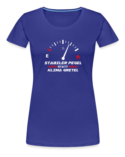 "Stabiler Pegel" - Frauen Premium T-Shirt - Königsblau