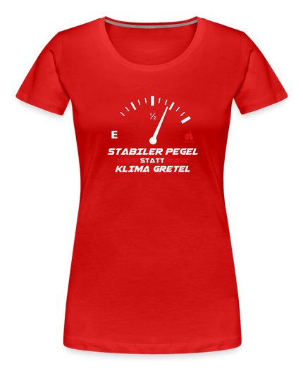 "Stabiler Pegel" - Frauen Premium T-Shirt - Rot