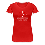 "Stabiler Pegel" - Frauen Premium T-Shirt - Rot