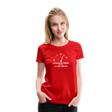 "Stabiler Pegel" - Frauen Premium T-Shirt - Rot