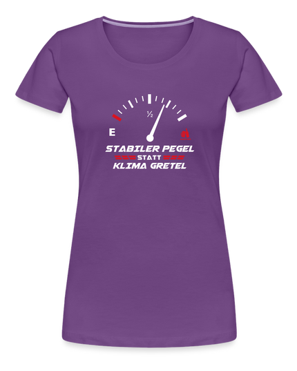 "Stabiler Pegel" - Frauen Premium T-Shirt - Lila