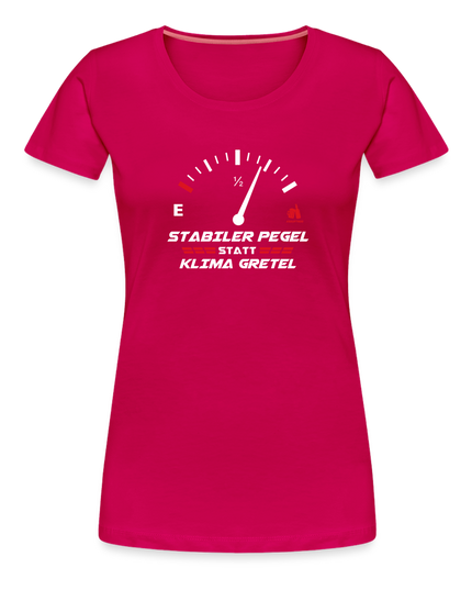 "Stabiler Pegel" - Frauen Premium T-Shirt - dunkles Pink