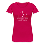 "Stabiler Pegel" - Frauen Premium T-Shirt - dunkles Pink