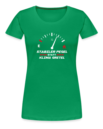 "Stabiler Pegel" - Frauen Premium T-Shirt - Kelly Green