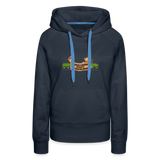 "Prima Leber statt Klimakleber" - Frauen Premium Hoodie - Navy