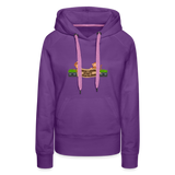 "Prima Leber statt Klimakleber" - Frauen Premium Hoodie - Purple