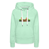 "Prima Leber statt Klimakleber" - Frauen Premium Hoodie - helles Mintgrün
